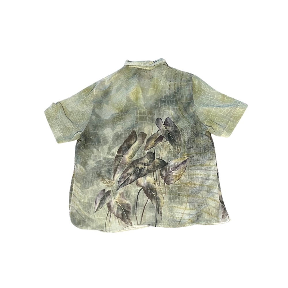 Vintage Sheer Green Button Down Shirt - Picture 2 of 2